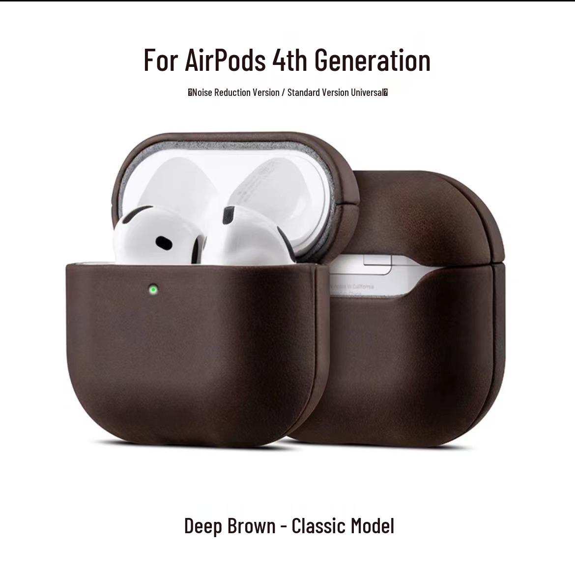 AirPods Pro 3 Crazy Horse Leather Protective Case Cover