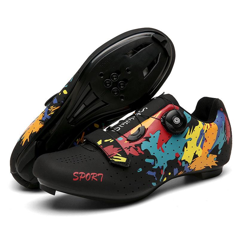 Hot Professional Athletic Bicycle Shoes Men Cycling Sneakers Outdoor Sport Rubber Self-Locking Road Bike Shoes Men sapatilha mtb