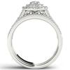Silver Zirconia Inlaid Diamond Ring - Elegant Women's Jewelry