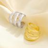 Open Titanium Steel Ring Women's Three-ring Plain Ring Fashion Hollow Couple Ring Hand Jewelry