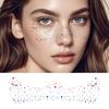 Rainbow Festival Face Stickers Metallic Freckle Heart Decals Waterproof Temporary Tattoos for Parties Festivals Photo Booths