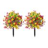 Outdoor Artificial Flowers with Ground Stakes Artificial Petunias Lifelike Decorative Flowers for Garden Yard Planter and Porch