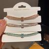 Geometric Square Zircon Bracelet For Women With Gold Finish Elegant Fashion Jewelry