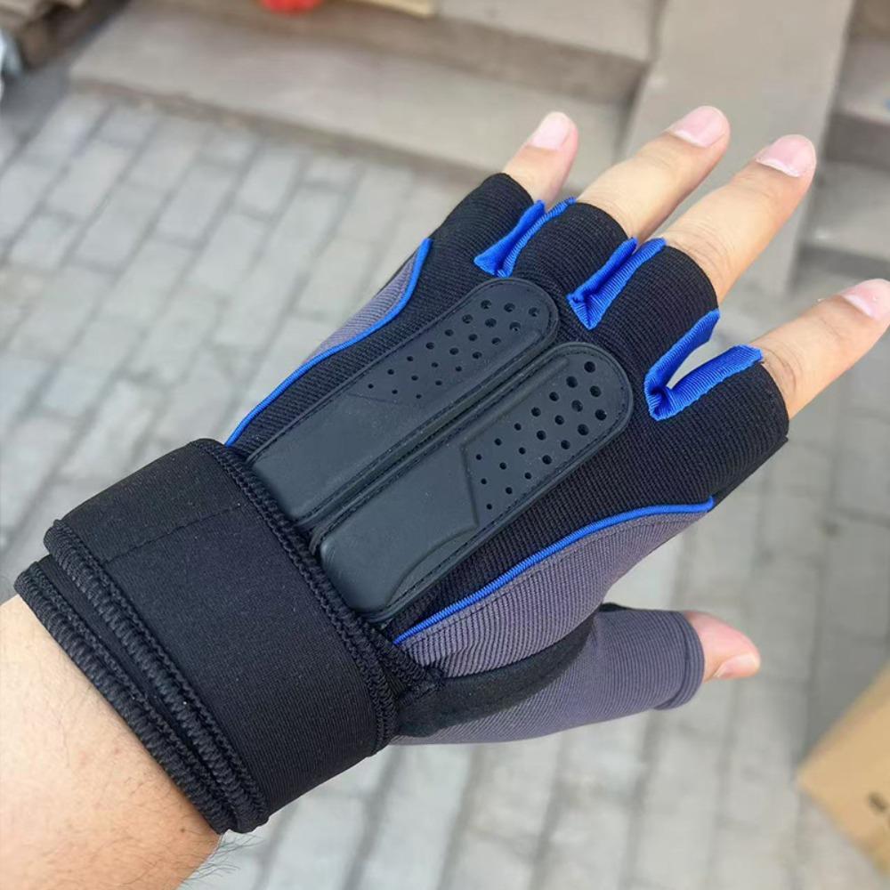 

Напульсник фитнес перчатки без пальцев мужские дышащие спортивные упражнения компрессионные износостойкие нескользящие фитнес XL