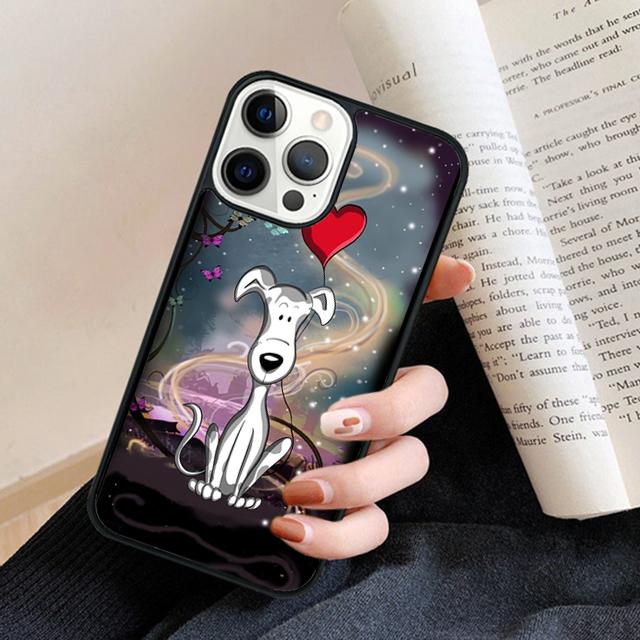 Awesome Sitting Fawn Greyhound Dog Phone Case Back Cover for IPhone 18 17 Air 16 15 14 13 11 12 Pro Max Plus