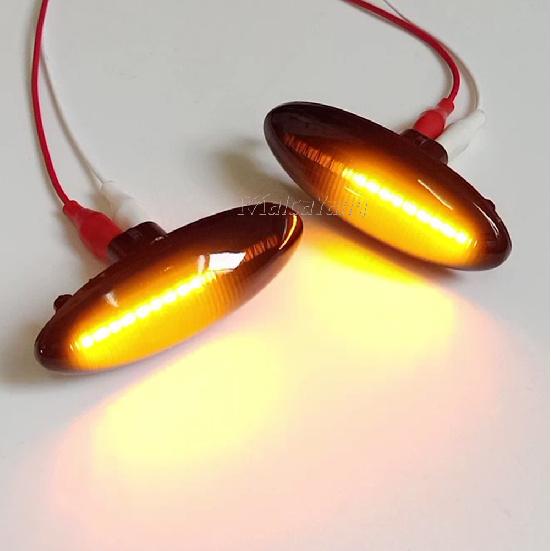 1 Pair LED Car Dynamic Side Marker Blinker Light For Toyota Yaris Mk2 COROLLA Auris Mk1 E15 RAV4 Mk3 Scroll Turn Signal LampTurn Signal 2