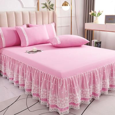 3ks Nová Praná Prehoz na posteľ s čipkovanými obliečkami na vankúše, Vyšívaná Jednofarebná Súprava Prehozu na posteľ, 1 Prehoz na posteľ + 2 Obliečky na vankúše