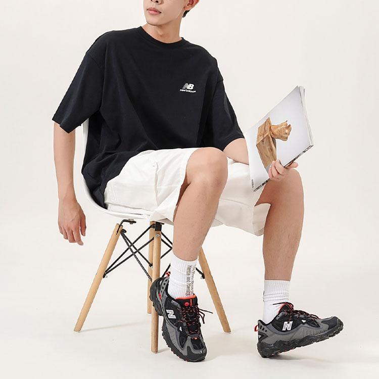 New Balance Boston Tee Asia Sizing 'Black White' Men's AMT22391-BK