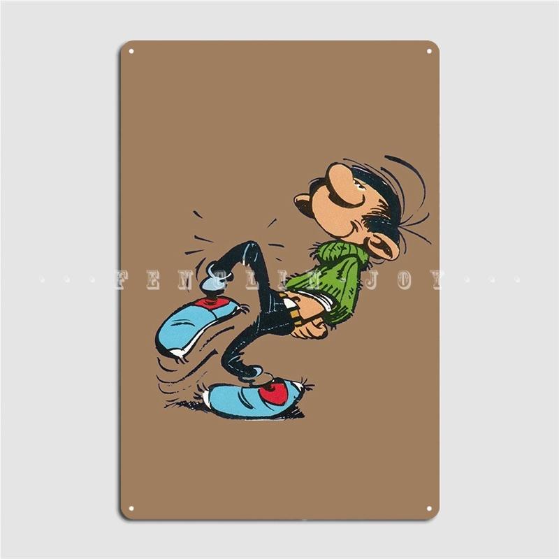 

Gaston Lagaffe Metal Sign Painting Décor Garage Club Create Wall Cave Tin Sign Poster 20x30cm