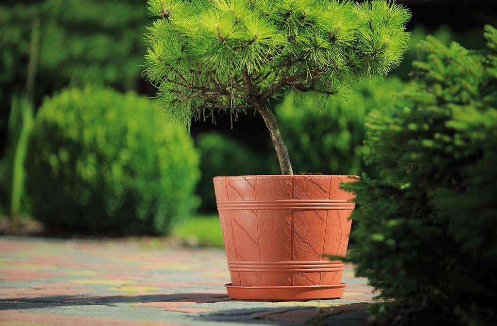 Wood-like Pot 3 Anthracite Form-Plastic