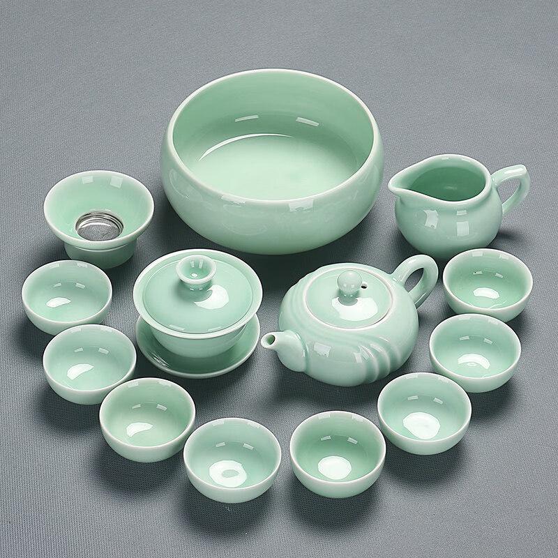 Chinese Celadon Ceramic Kung Fu Tea Set