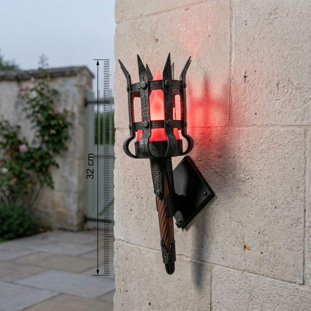 Led Lighting Medieval Torch Wall Lamp Dual Torch Torch Shape Hanging Light  Haunted House