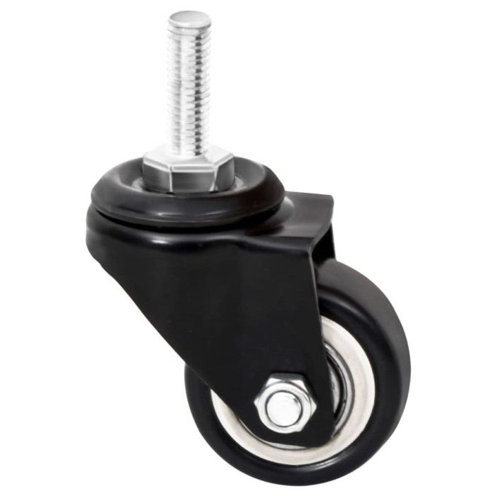 VidaXL Roues pour jardinière 4 pcs noir 8x3,5x8 cm fer 364281