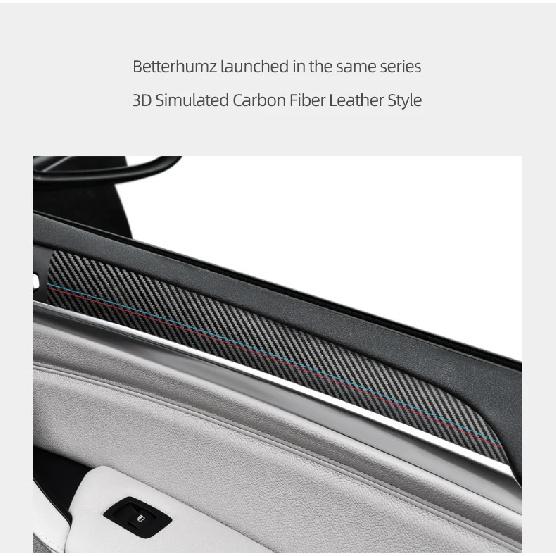 For BMW X5 E70 X6 E71 Made of Alcantara Car Interior Door Panel Trim Strips Performance Stickers 4pcs Auto Tuning Accessories