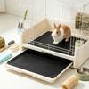 Waterproof Pet Cage Floor Pad for Households with Cats and Dogs, Button Closures Attach to Cage Feet to Reduce Shifting, with Detachable Construction