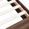 Brown Oak Effect Bed Frame 75 X 190 Cm Particleboard