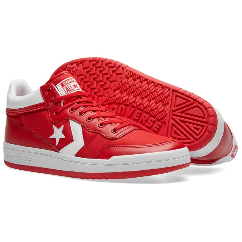 Converse Fastbreak 83 Comfortable Simple Non-Slip Wear-Resistant Mid-Top Skate Shoes Unisex Skate Shoes Red 156977C