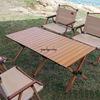 Bärbart Utomhus Fällbart Campingbord och Stolar Set