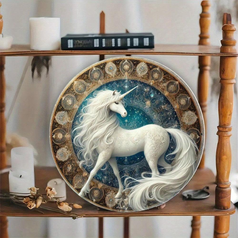 

Винтажная металлическая настенная art-панель с изображением лошади и цветов, жестяная табличка, 2D-печать, декор для дома, гостиной, офиса 20x20