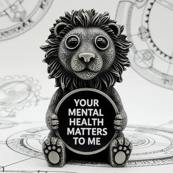 Cartoon Animal Figurine Your Anxiety Is A Lying Hoe Dog Cat Penguin Orangutan Lion Statue Sculpture Home Office Decoration Ornament