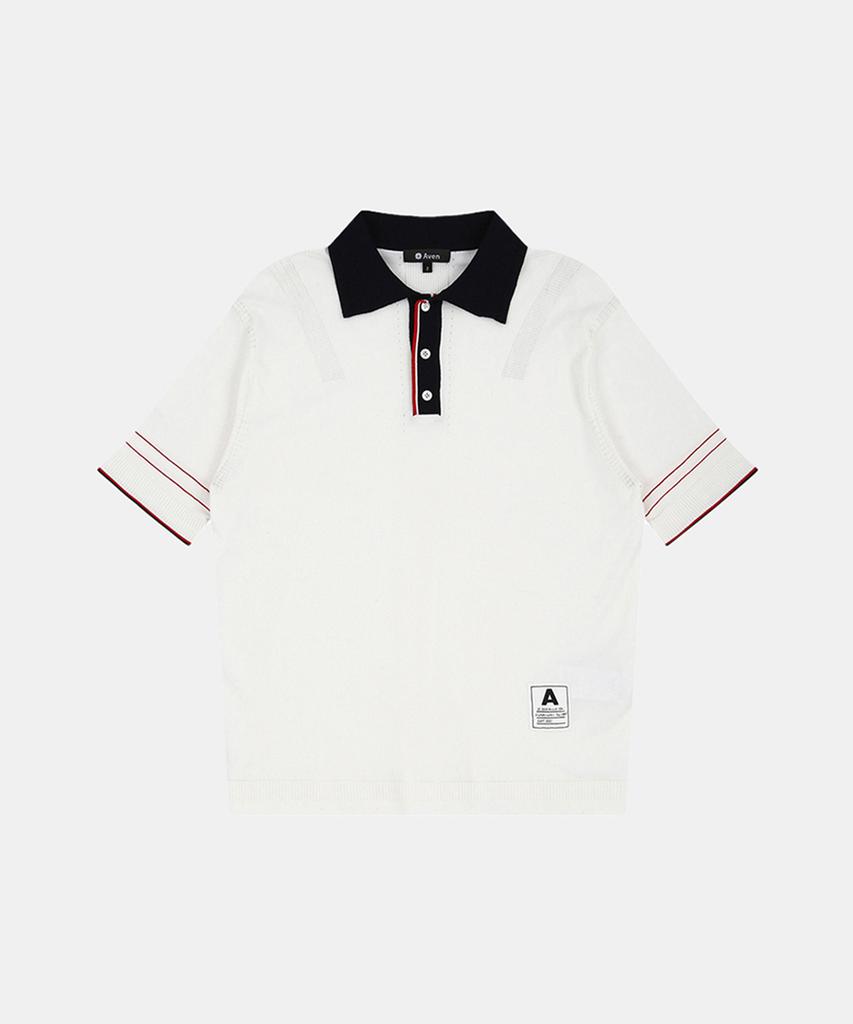 AVEN Classic Hampton Knit Polo Shirt White