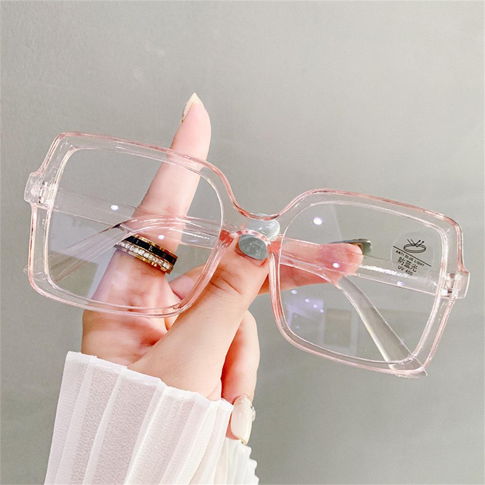 Fashion Oversized Square Glasses Men Women Anti Blue Light Glasses Large Frame Myopia Glasses Computer Glasses Optical Spectacle