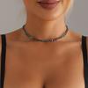 Jewelry Wind Multi-Faceted Glass Crystal Necklace Women'S Light Luxury Simple Premium Necklace