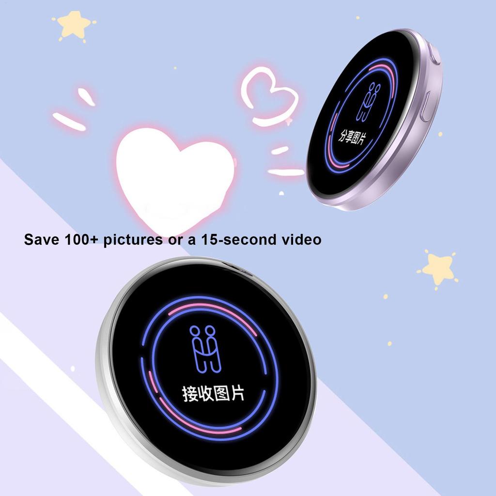 Digital Badge 1.7inch HD Pixel Screen Cute Name Tag 600mAh Electronic Anime Pins 18H Battery for Fans Photo Video Service