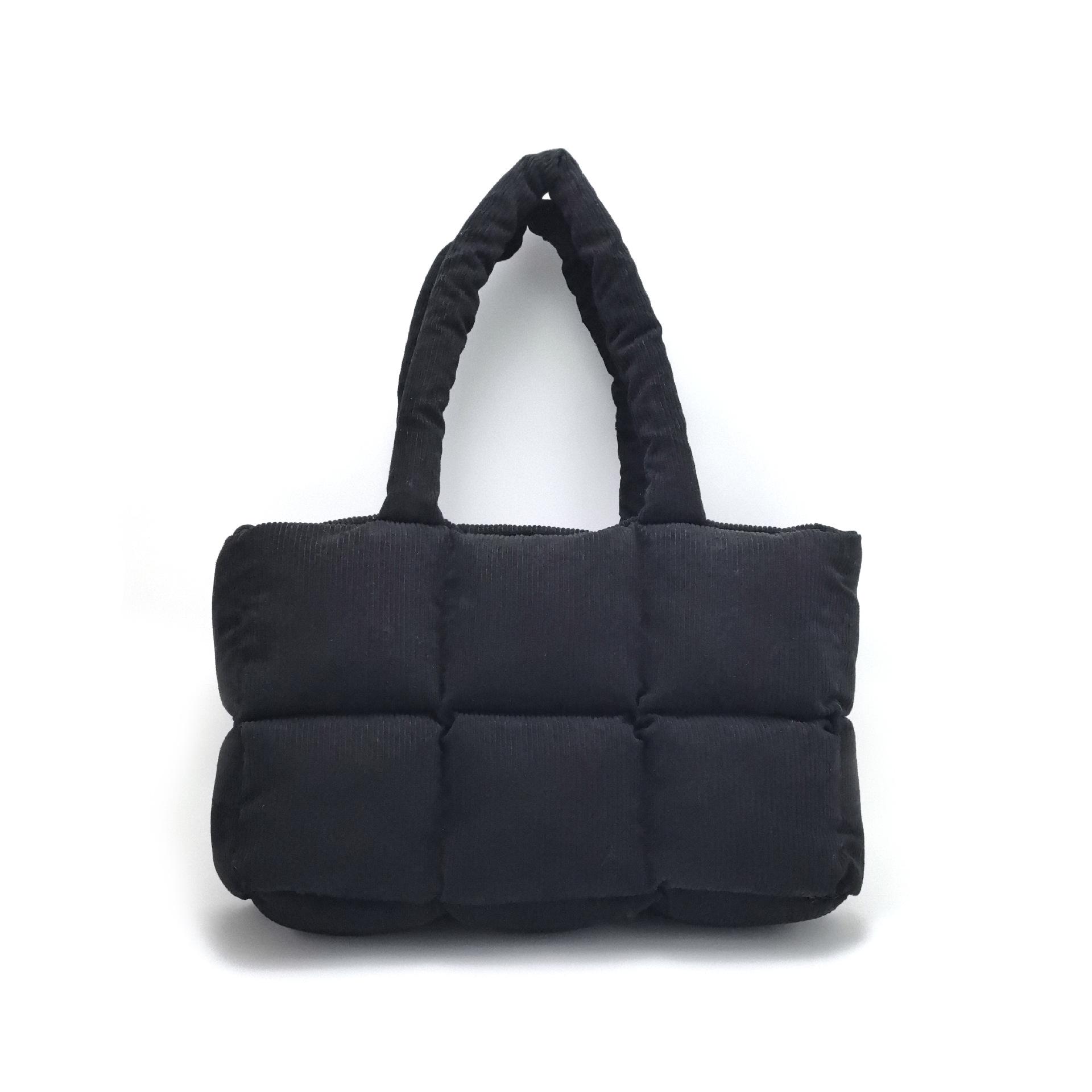 

Cotton Padded Tote Women Bags Corduroy Quilted Shoulder Bag Down Space Designer Bags for Women Handbags Puffy Soft Shopper