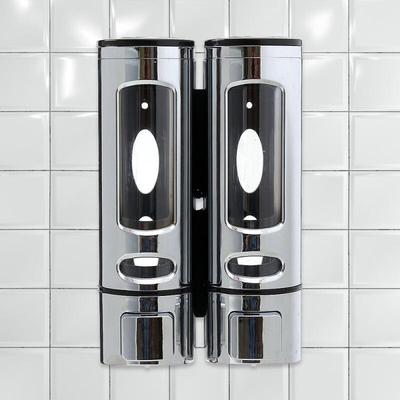 Wall-mounted Soap Dispenser 2-Dispenser (400ml) (Silver)