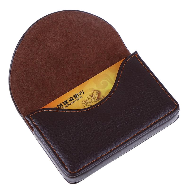 Pocket Leather Name Business Card Id Card Credit Card Holder Case Wallet W/Box