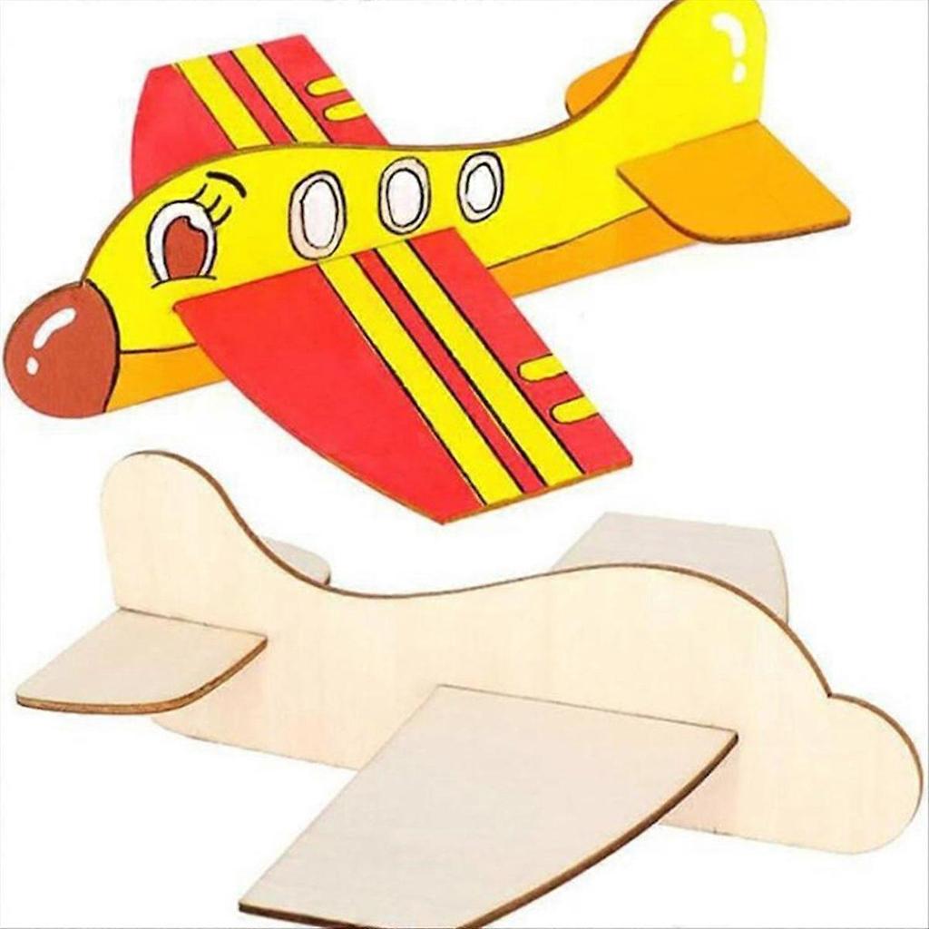 4PCS Blank Wood Aircraft Assemble Plane Toy Balsa Airplanes Assemble Airplane Toys Airplane Model Kids Airplane Toys