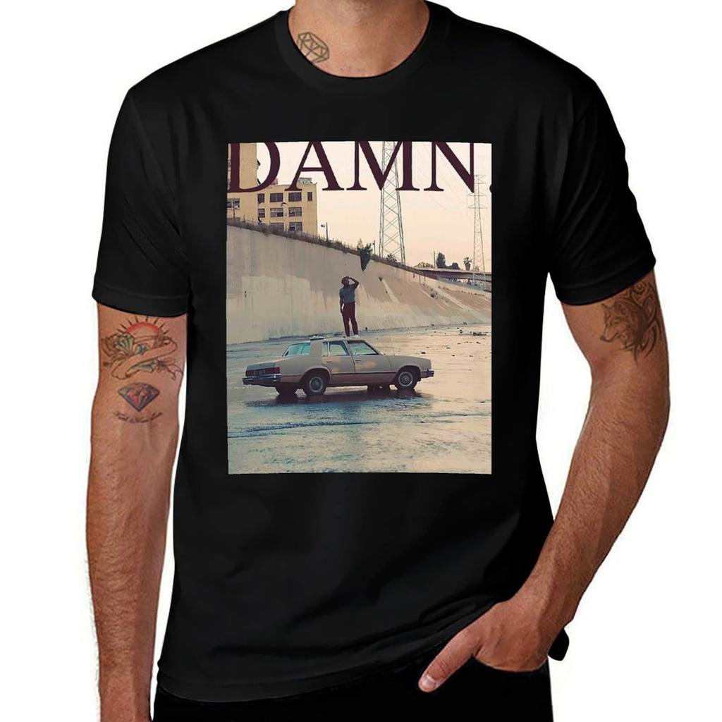 DAMN Kendrick Lamar Poster TShirt Work Short Sleeve Cotton Top TShirt