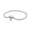 MOMENTS Disney Serie Herzförmige Schnalle Schlangenknochen Kette 925 Silber Armband Damen Silber 569563C01