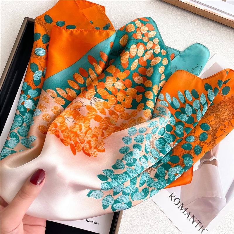 70 * 70cm New Silk Small Square Scarf For Women'S Neck Protection Professional Scarf Versatile Hair Tie Headscarf Scarf