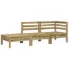 vidaXL Gartensofa mit Kissen und Hocker 3-Sitzer