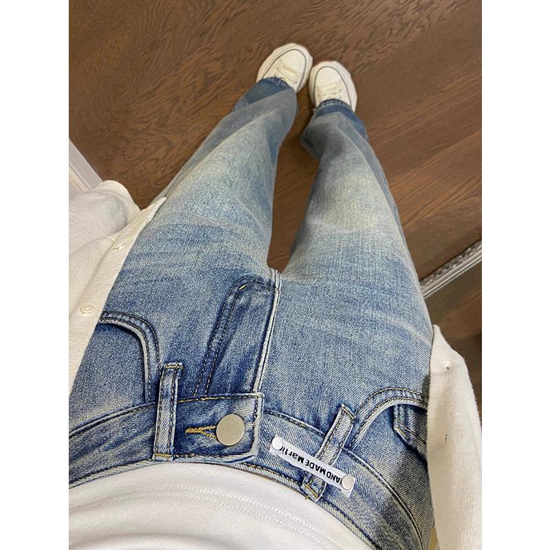 Pear-Shaped Retro High-Waisted Wide-Leg Jeans for Women - Spring/Summer