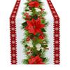 Christmas Tree Print Tablecloth New Year Party Decoration Table Runner for Wedding Christmas Style