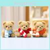 Cute Soft Plush Scarf Bear Stuffed Toy Keychain Adorable Gift Kid Collect And