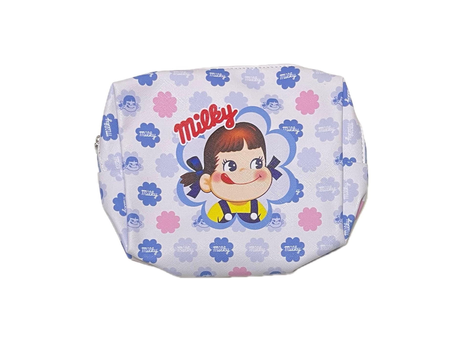 

Korea Exclusive Daiso Fujiya Milky Peko-chan Pouch (Large) Blue with Gusset
