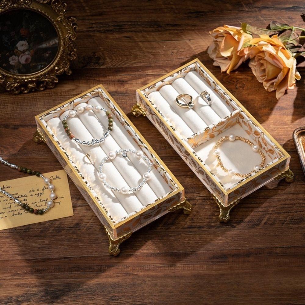 Vintage Jewelry Display Stand Velvet Jewelry Holder Box Jewelry Organizer  Jewelry Storage