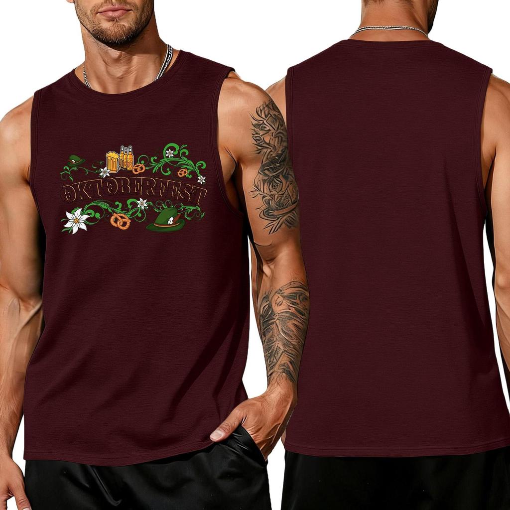 Men Sleeveless Tank Top Casual Summer Loose Fit Lightweight Muscle Shirt Breathable Soft Fabric Comfortable Beachwear