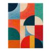 Geometric Abstract Latch Hook Pillow & Rug Kit DIY Section Embroidery for Home Decor, Modern Gift