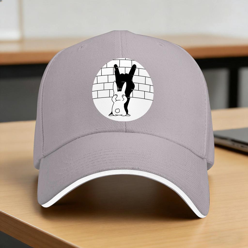 Funny Rabbit Baseball Cap Y2k Funny Trucker Hat Spring Unisex Unisex Outdoor Gym Snapback Cap