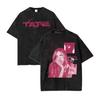 Retro Tate McRae So Close To What Dubbelzijdig Mineraal Gewassen T-shirt, Unisex Koppel Streetwear Shirt oversized t-shirt