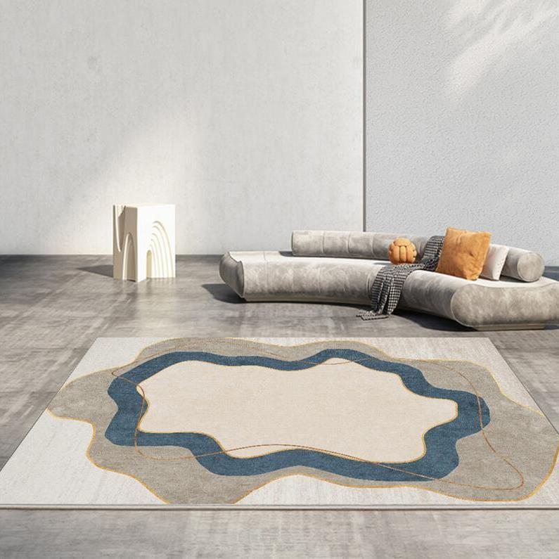 Modern Light Luxury Living Room Carpet Home Decoration Sofa Coffee Table Rug Crystal Velvet Bedroom Bedside Rugs Non-slip Mat