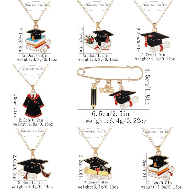 Graduation Cap Necklace Academic Pendant Minimalist Alloy Jewelry Student Keepsake Gift Commemorative Accessory