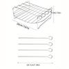 20cm/7.87in Air Fryer Square Grill Stainless Steel, with 4 Barbecue Skewers Grill, Air Fryer Accessories, Cooking Rack, Kitchen