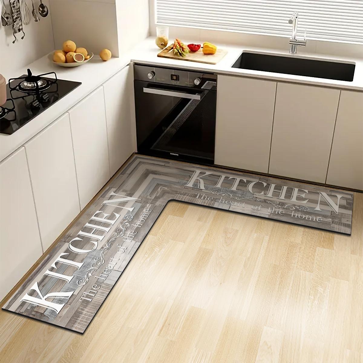 

Household L-shaped kitchen floor mats diatom mud printing restaurant anti-slip mats shower room door absorbent mats toilet mats 75x75x45cm