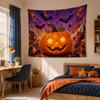 Evil Jack-o-lantern Tapestry Halloween Lightning Storm Wall Hanging for Bedroom Festival Gift